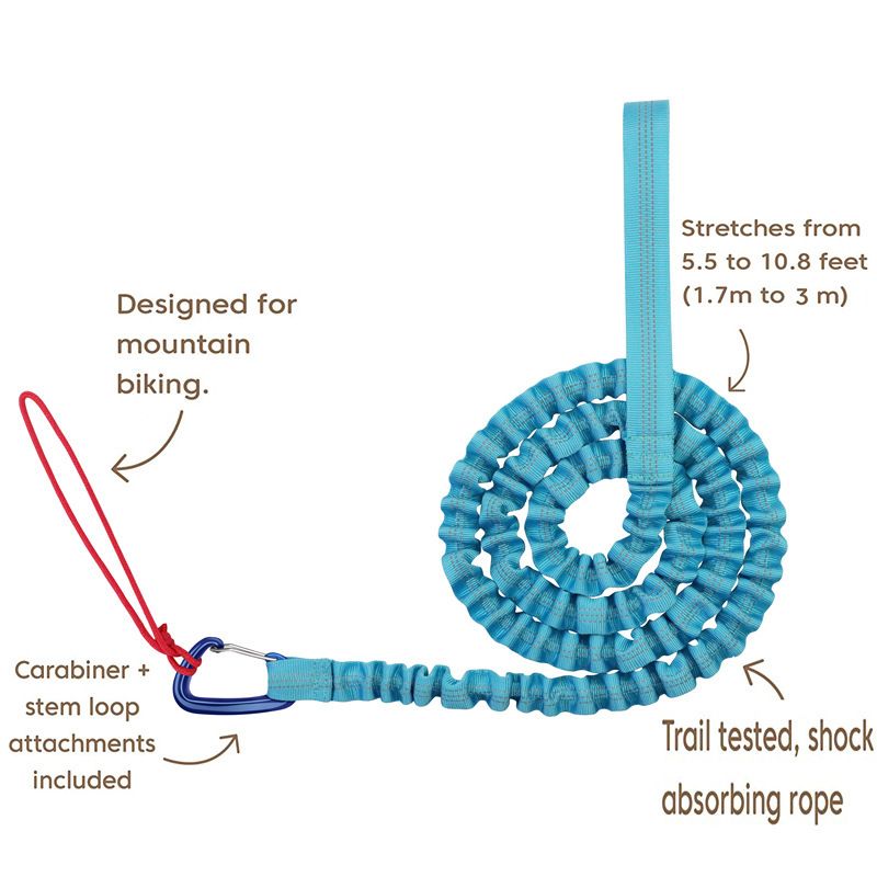 Bicycle Tow Rope Belt Strap, Bike Towing Strap Parent-Child Pull Traction Bungee Cord Portable Outdoor MTB Elastic for Adult Kids