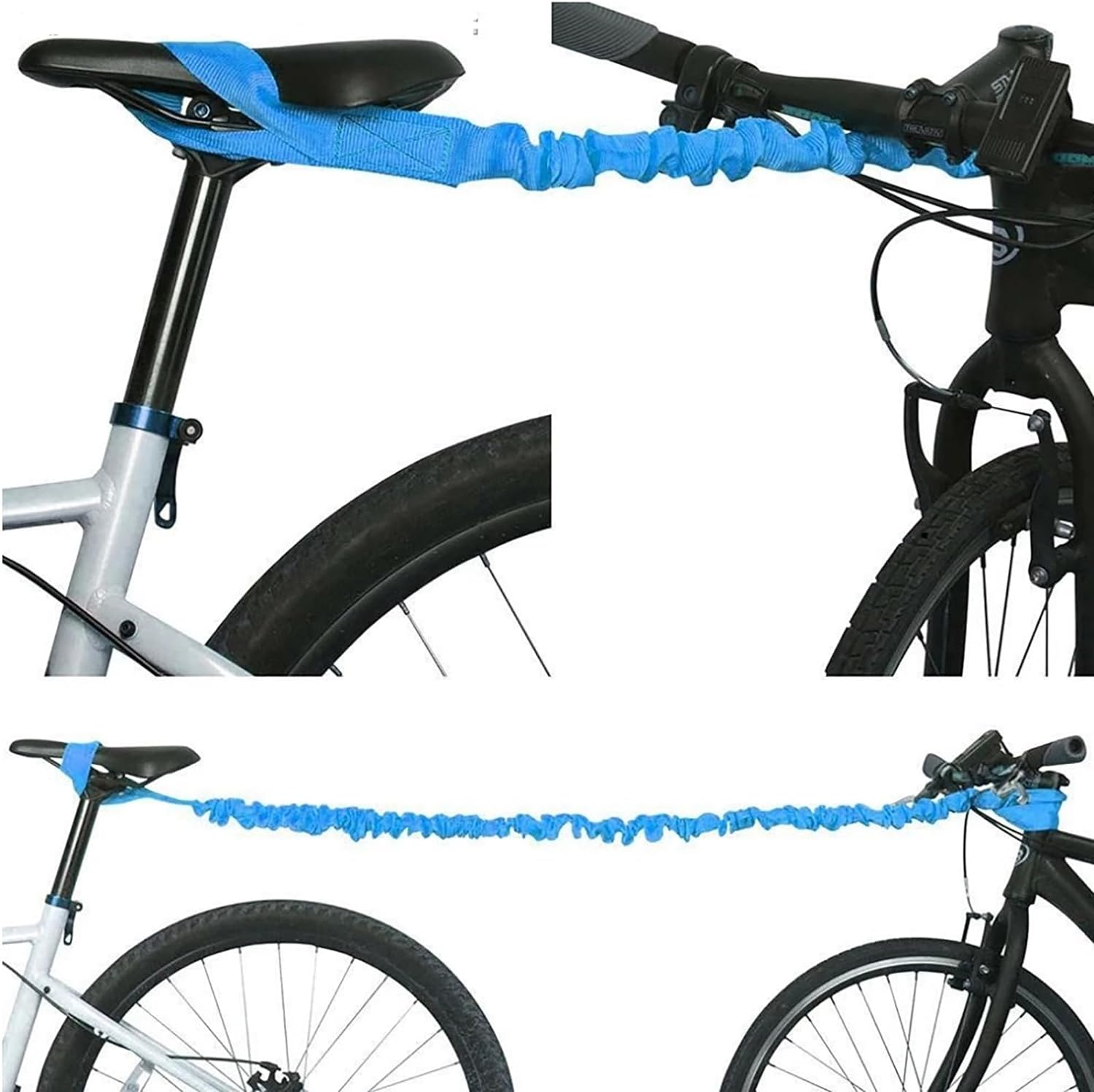 Bicycle Tow Rope Belt Strap, Bike Towing Strap Parent-Child Pull Traction Bungee Cord Portable Outdoor MTB Elastic for Adult Kids