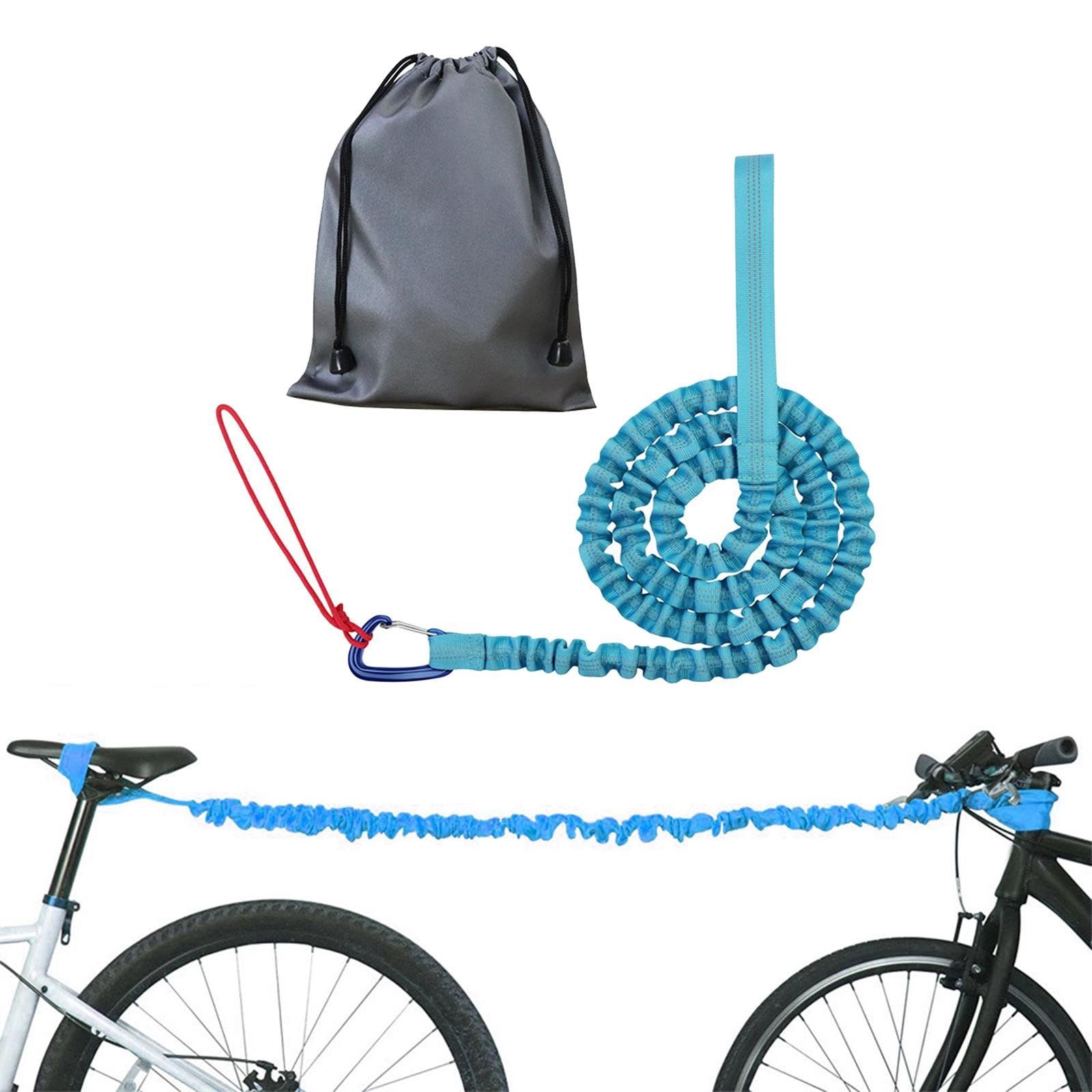 Bicycle Tow Rope Belt Strap, Bike Towing Strap Parent-Child Pull Traction Bungee Cord Portable Outdoor MTB Elastic for Adult Kids