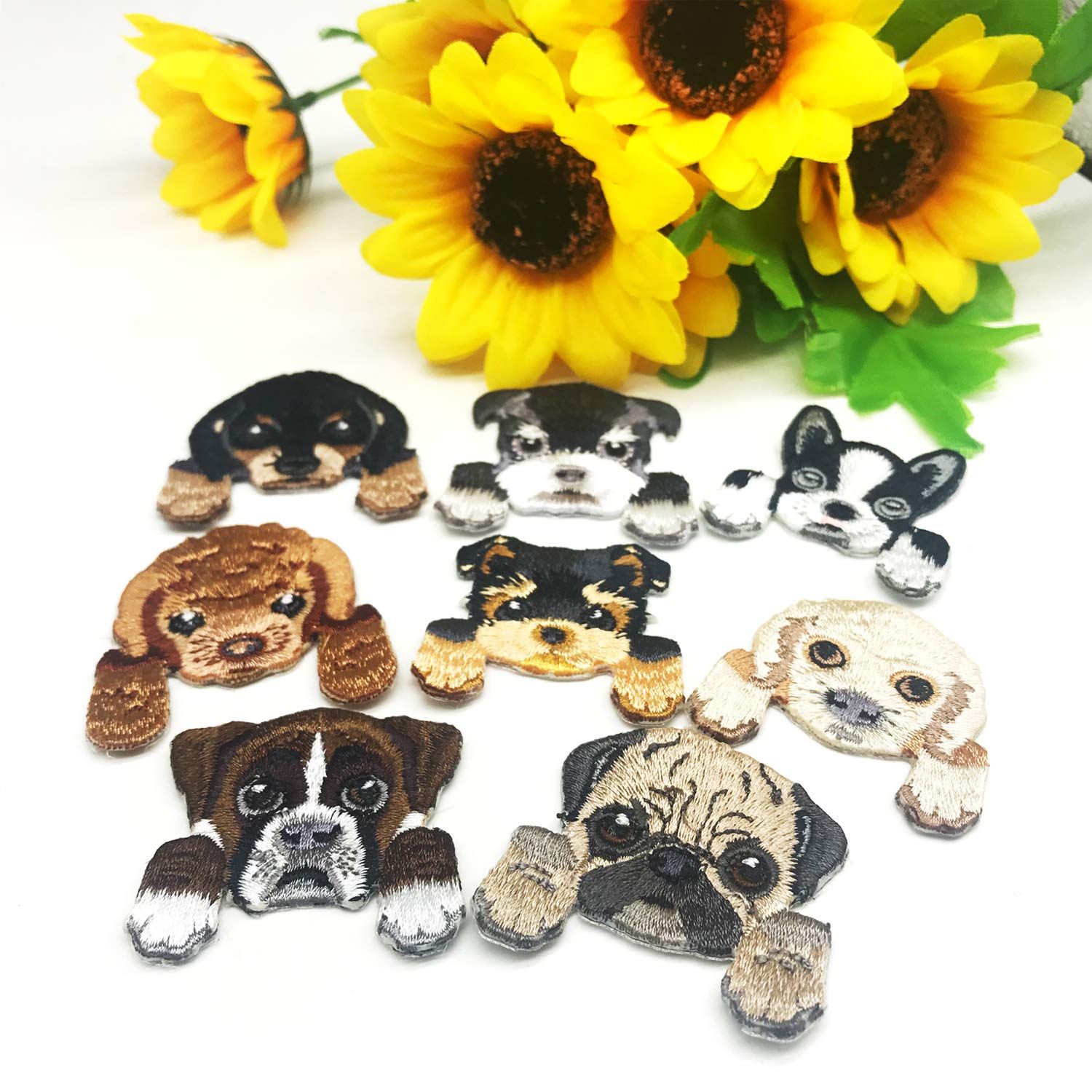 20 PCS Dog Patches Sew On Patches DIY Decoration or Repair, Embroidered Appliques for Clothing Backpacks Jeans T-Shirt Caps Shoes