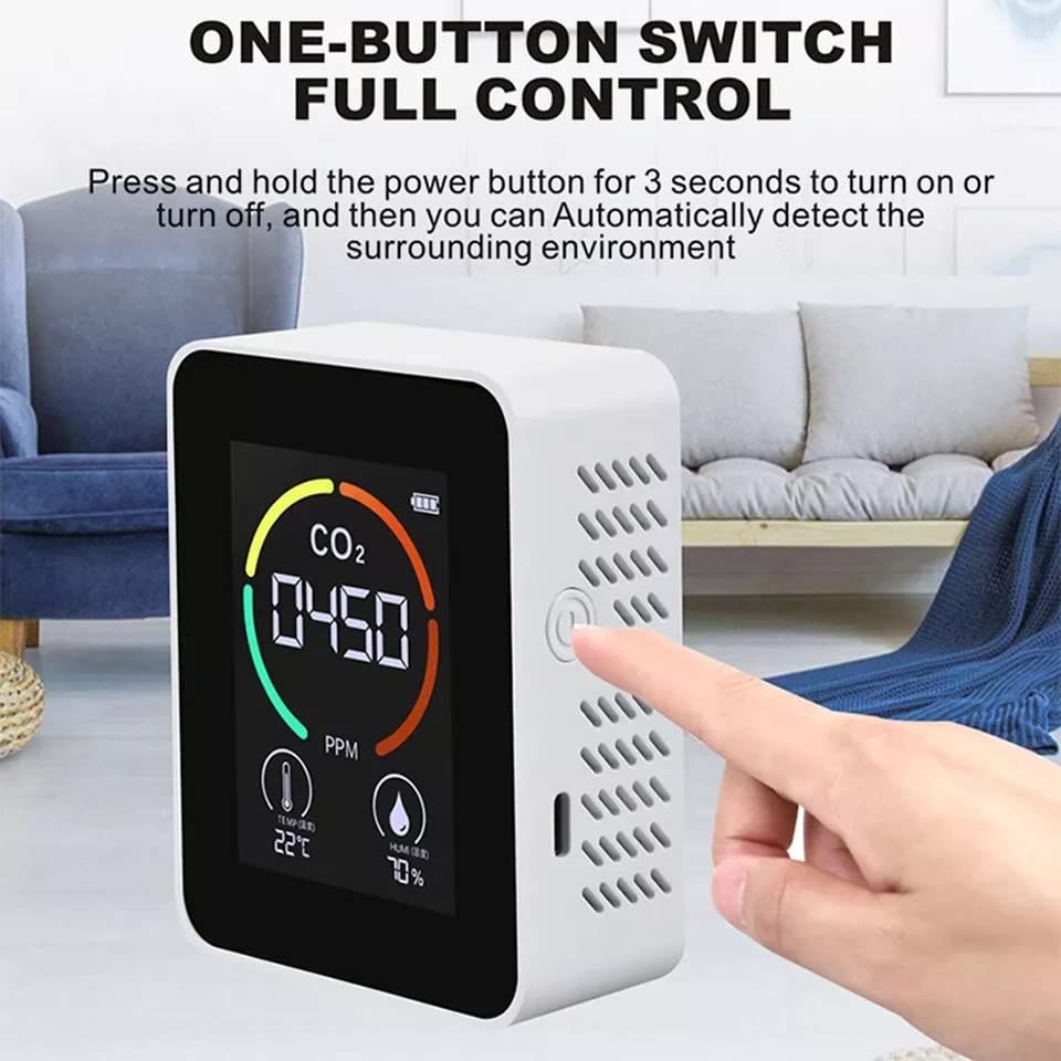 CO2 Meter Multifunctional Thermohygrometer Home Digital Air Detector Intelligent Air Quality Monitor