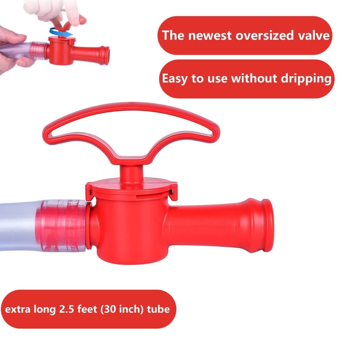 Beer Bong Funnel with Valve,Extra-Long 2.5 feet (30 inch) Kink Free Tube for Beer Drinking Games, College Parties, 1 Pack