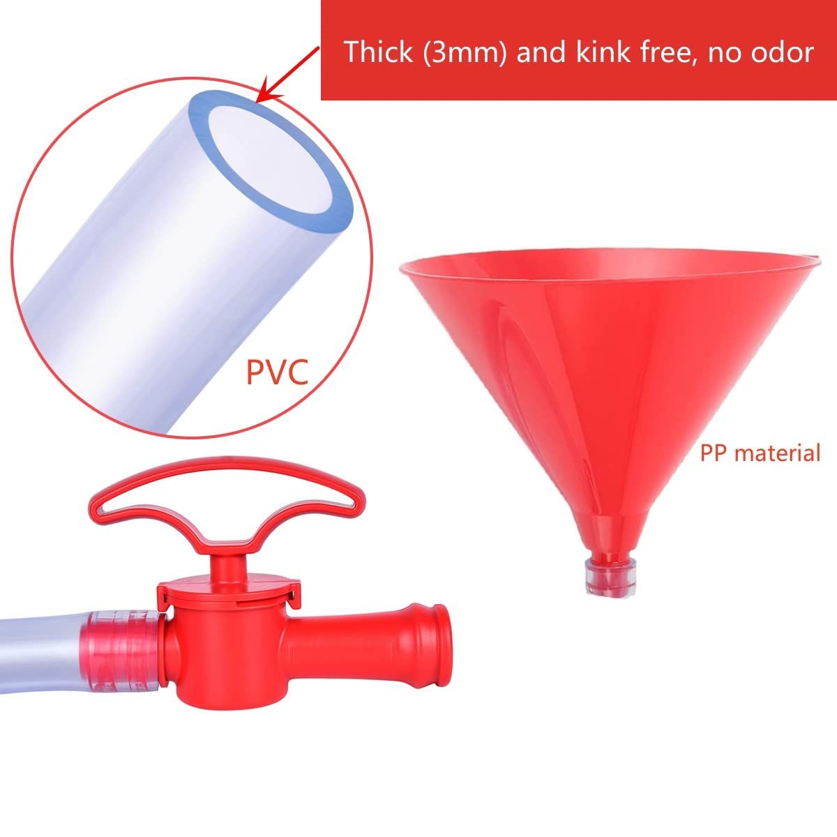 Beer Bong Funnel with Valve,Extra-Long 2.5 feet (30 inch) Kink Free Tube for Beer Drinking Games, College Parties, 1 Pack