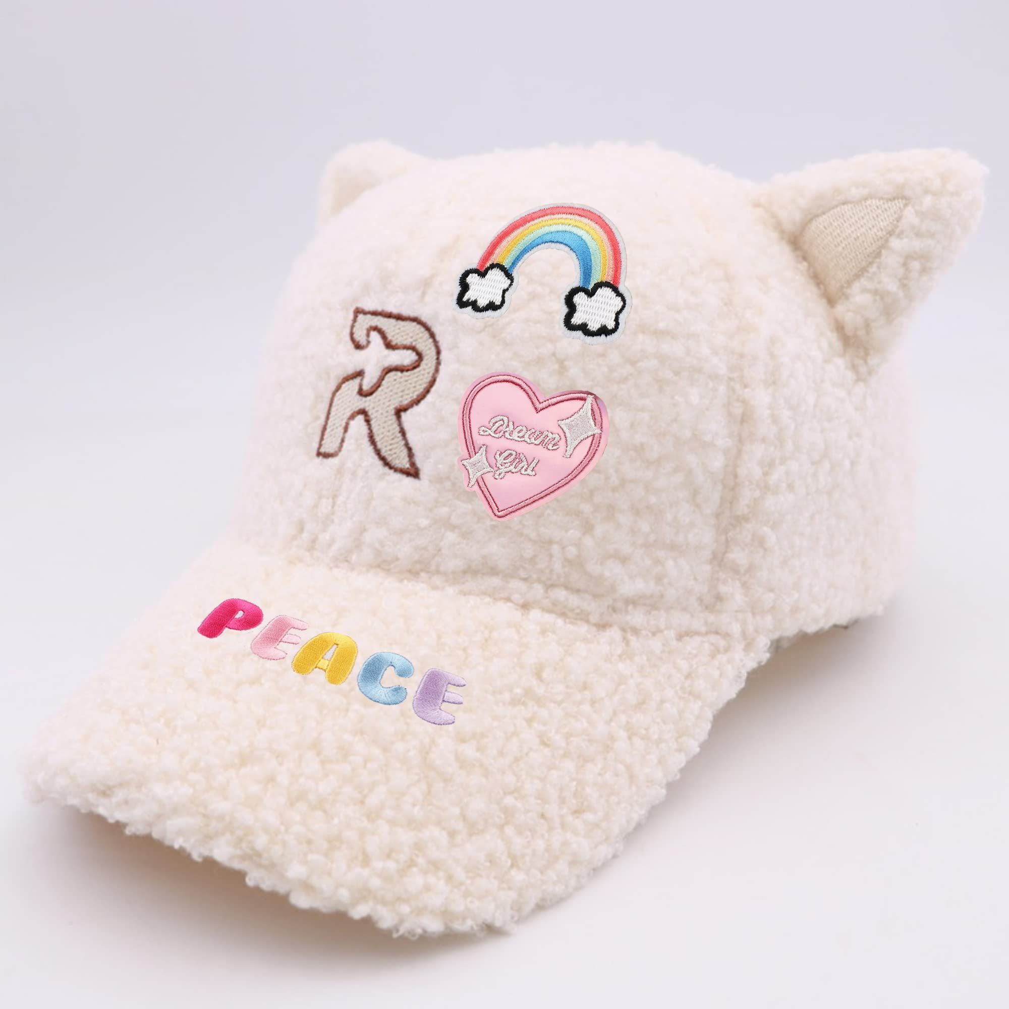 20 Pieces Pink Embroidered On Patches DIY Accessories, Bright Colors Cute Iron On Patch Applique for Clothes, Jeans, Bag, Backpack