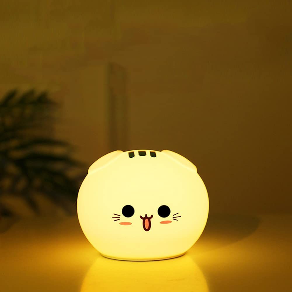 Cat small desk lamp, room night lamp, bedroom bedside charging small night lamp, baby feeding lamp, atmosphere with sleep night lamp