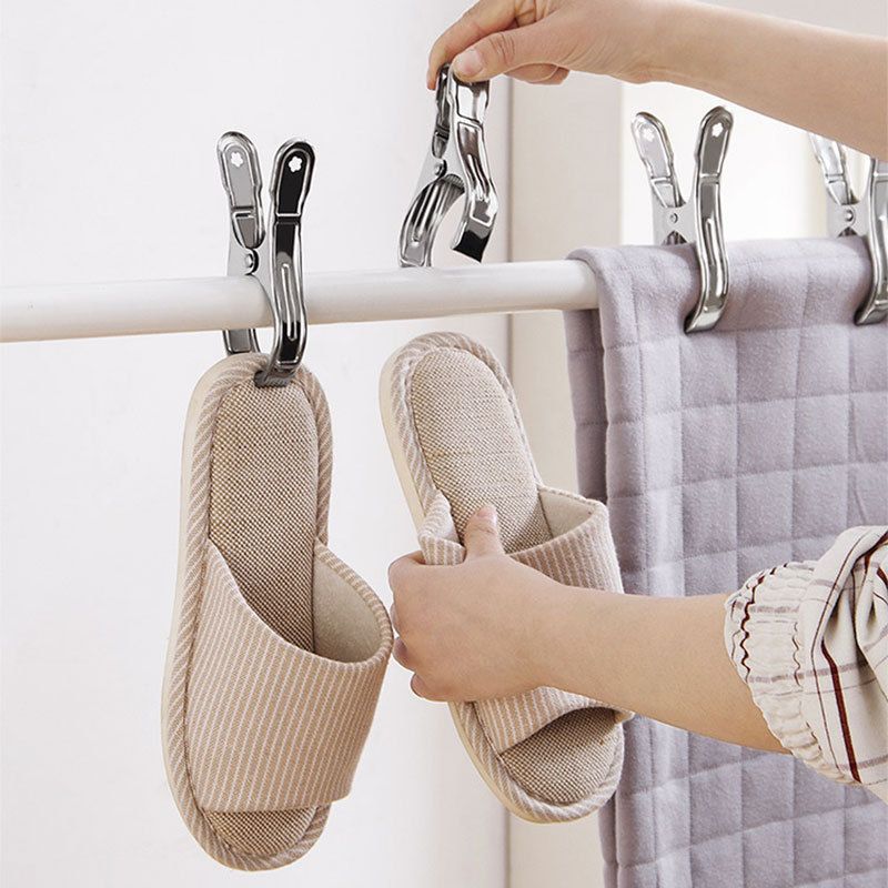 6PCS Giant Clothes Pins,Metal Clip - Keep Your Towel from Blowing Away, Suitable for Home Use/Beach Chairs on Cruise Ships