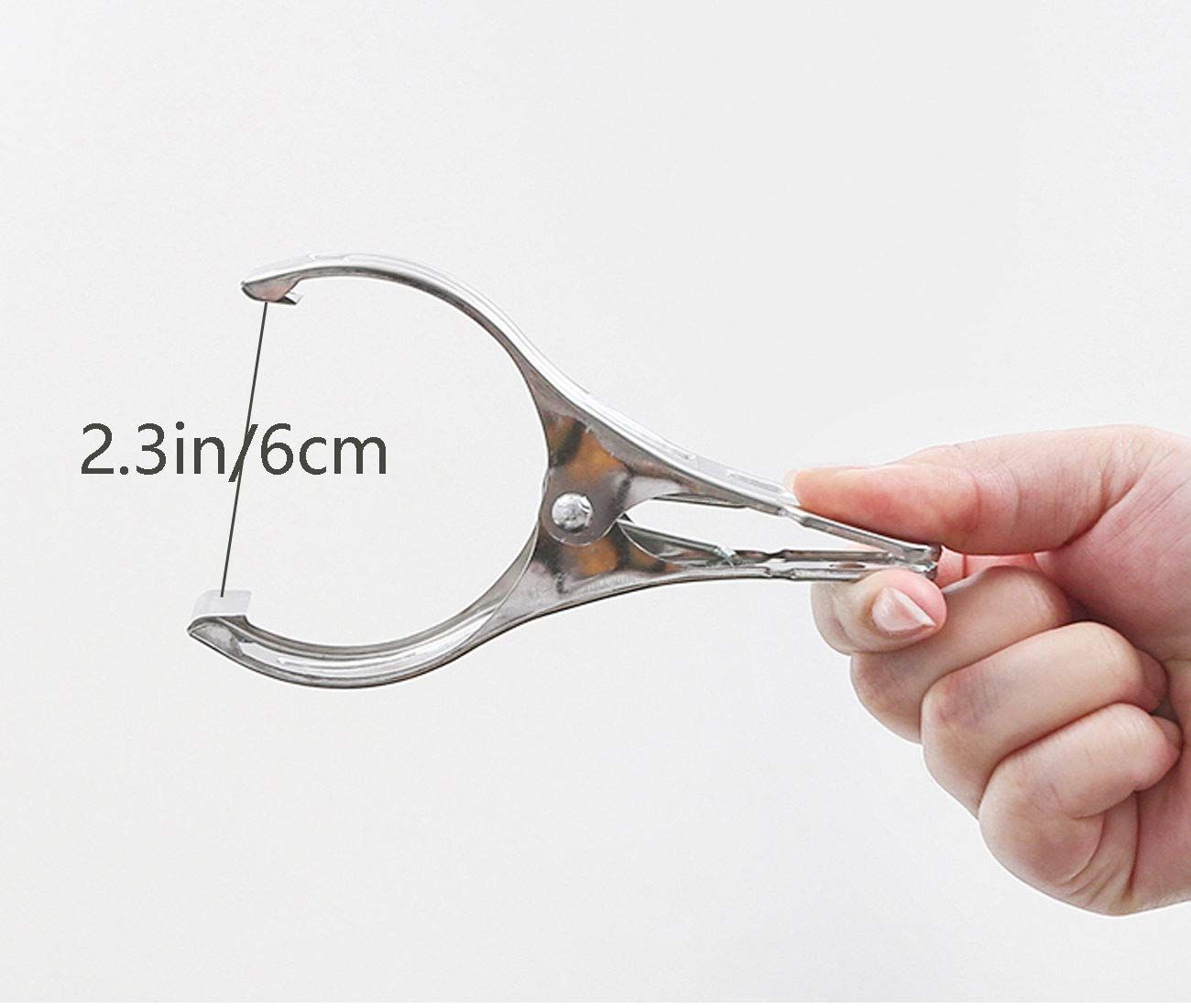 6PCS Giant Clothes Pins,Metal Clip - Keep Your Towel from Blowing Away, Suitable for Home Use/Beach Chairs on Cruise Ships