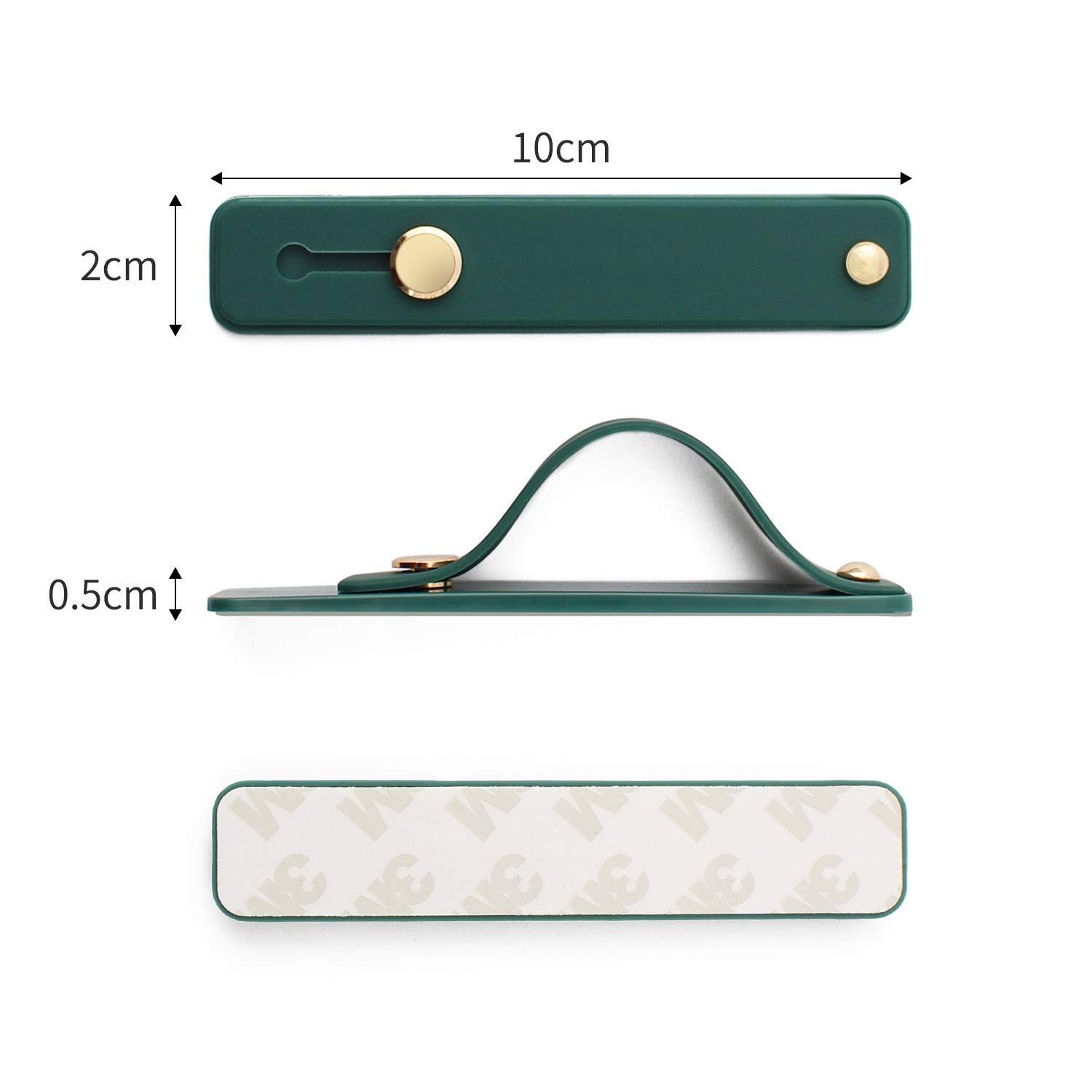 2 pcs Removable and Reusable Cell Phone Grip Strap, Telescopic Finger Kickstand Bracket Universal Silicone Phone Holder Stand