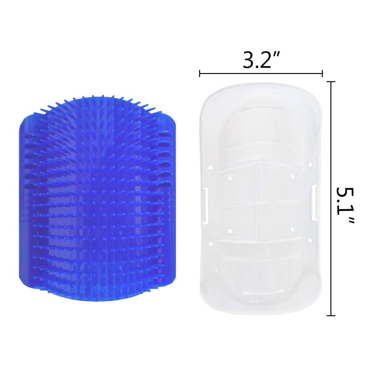 2 Pack Cat Corner Self Groomer with Catnip Wall Cat Groomer Cat Wall Brush Wall Corner Perfect Massage Comb Tool