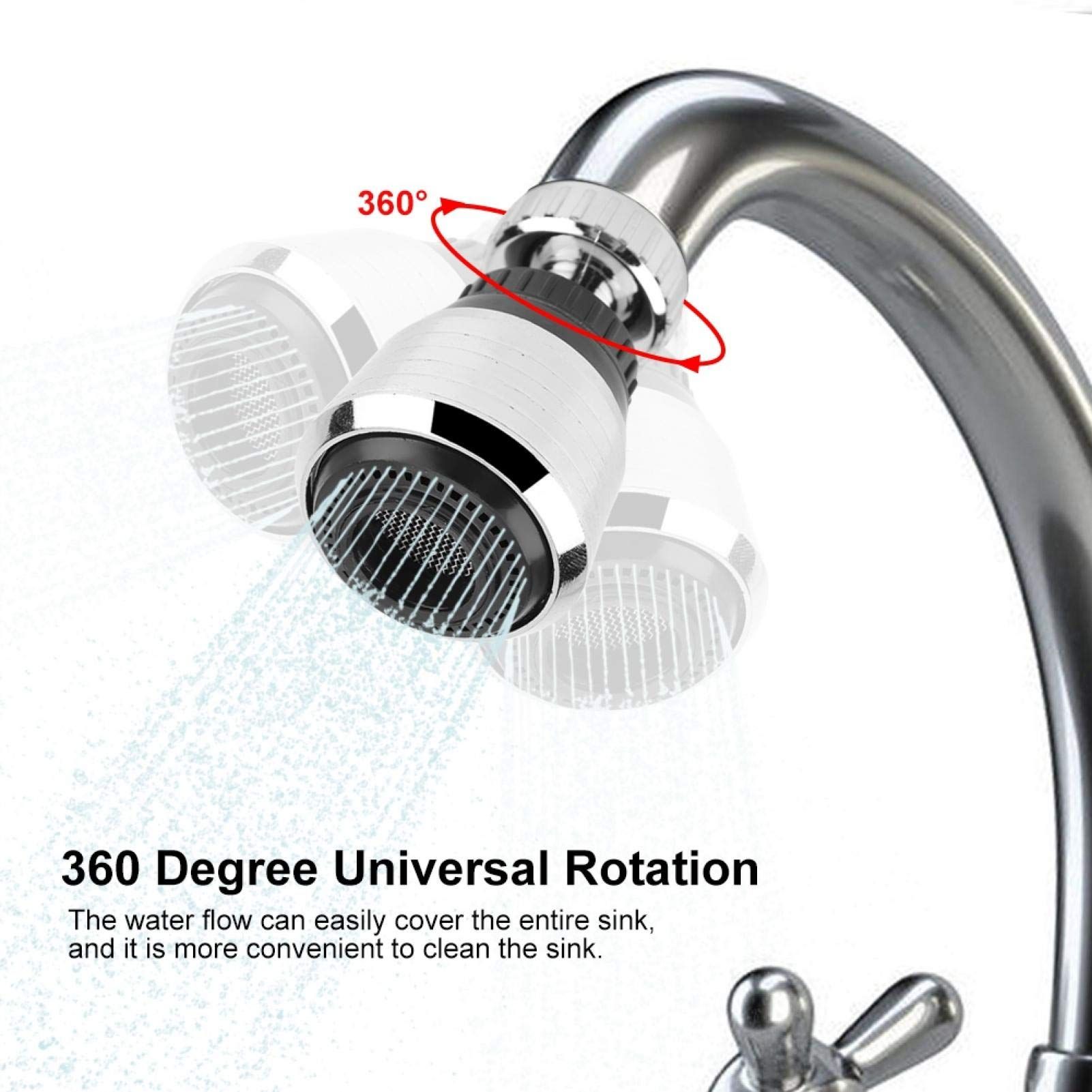 Faucet Bubbler, Modes Turbo Adjustable Sink Sprayer Jet Water Saving Device Water Economizer, Head Spray Proof Wide Angle