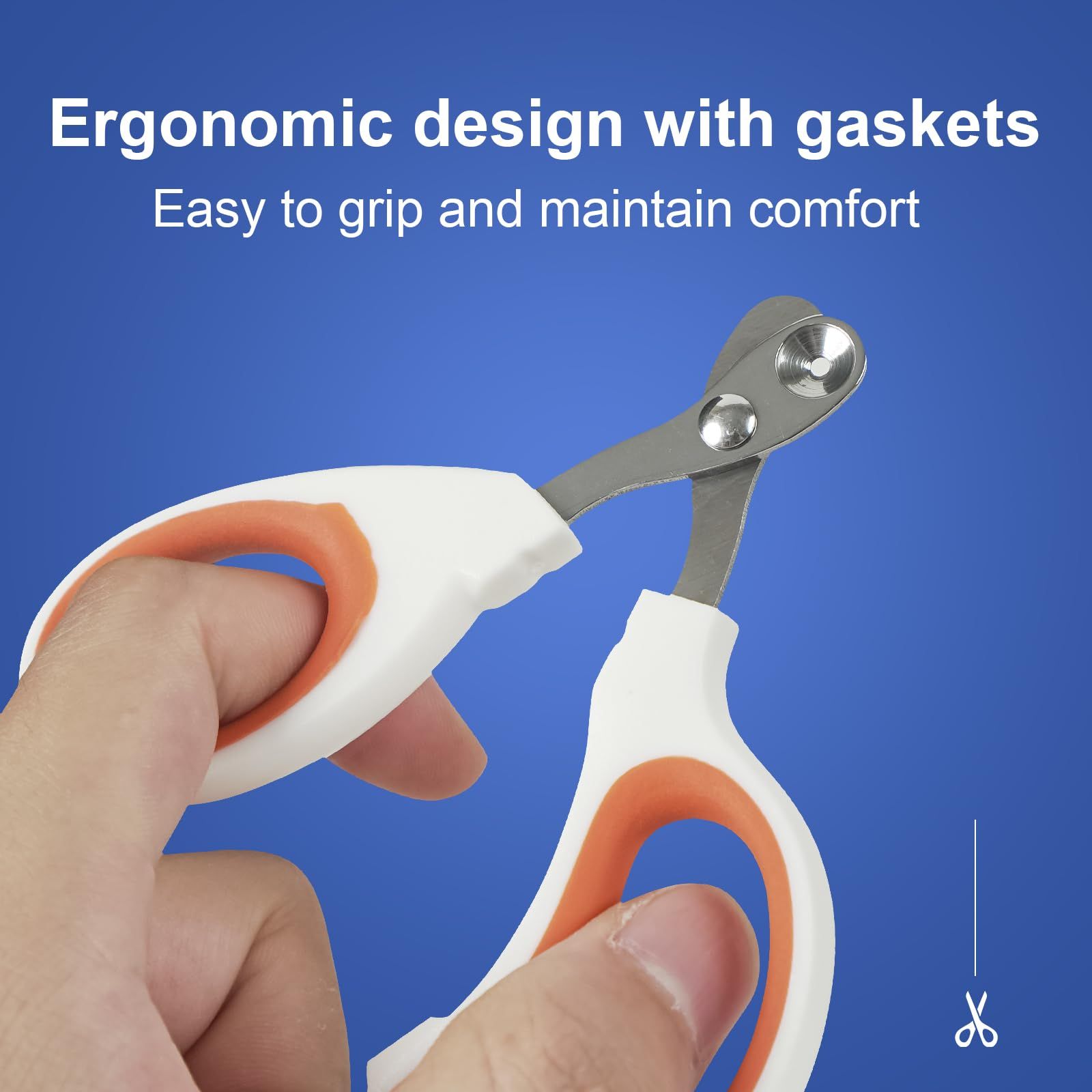 Cat Nail Clippers with Circular Cut Hole -Avoid Over Cutting Pet Nail Clippers -Sharp Angled Blade Professional Paw