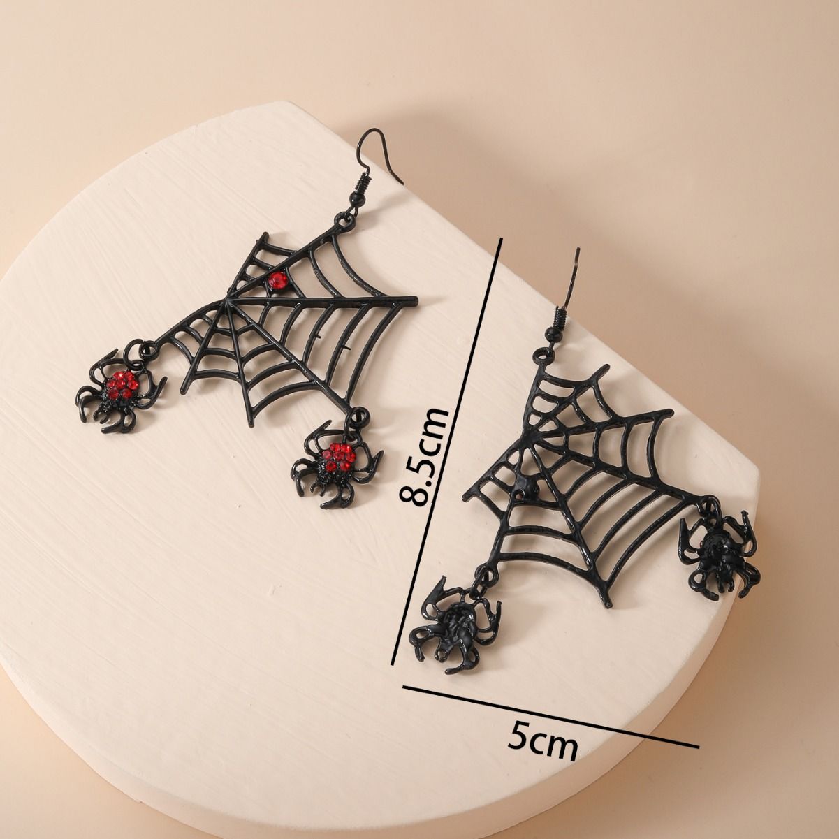 Miraculous Halloween Jewelry Austrian Crystal Vivid Spider Hollow Web Animal Hook Earrings accessories