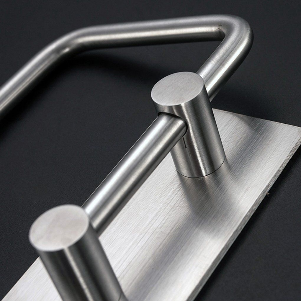 Toilet Paper Holder Wall Mount Self Adhesive, Brushed Stainless Steel Stainless Steel Toilet Paper Holder Hooks Tissue