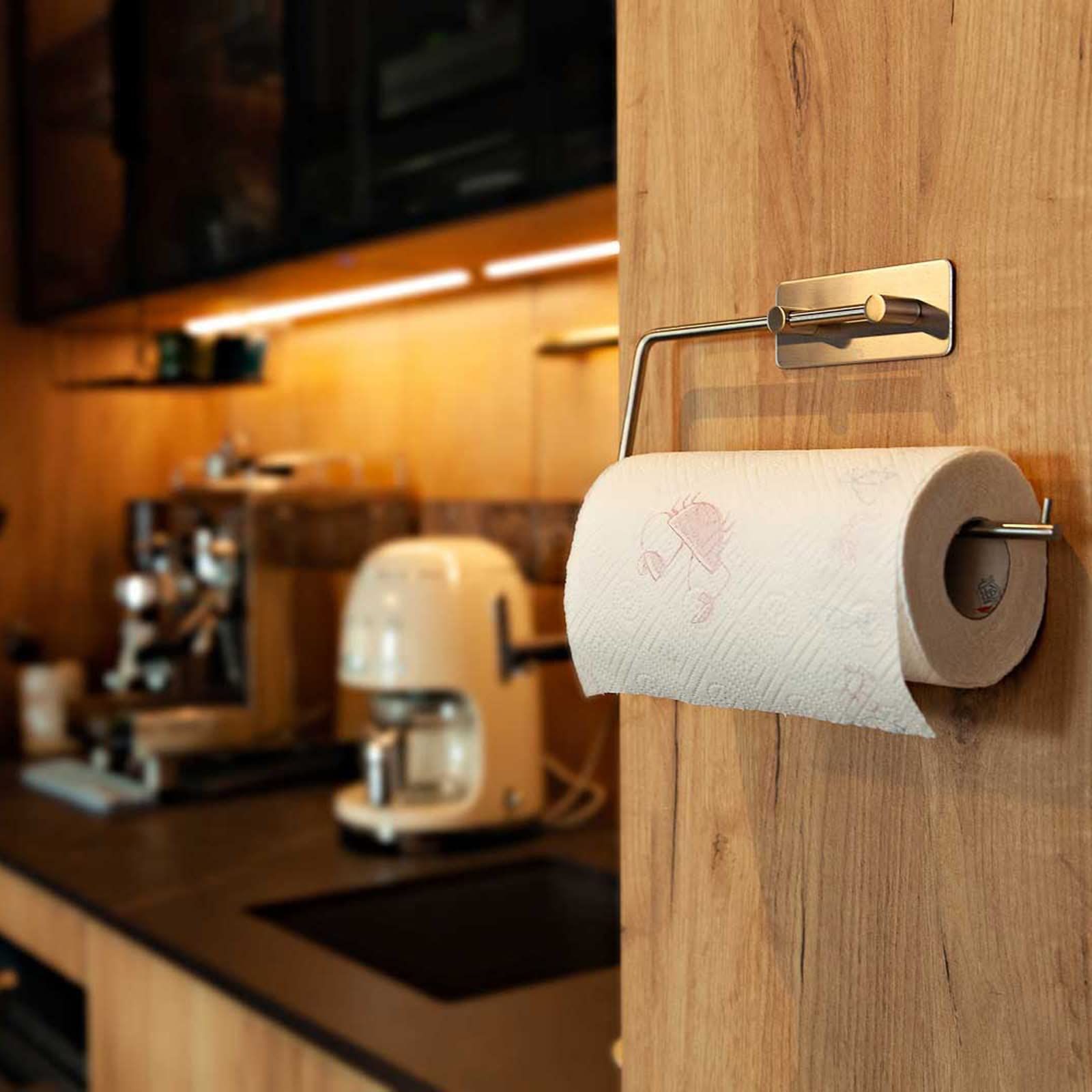 Toilet Paper Holder Wall Mount Self Adhesive, Brushed Stainless Steel Stainless Steel Toilet Paper Holder Hooks Tissue