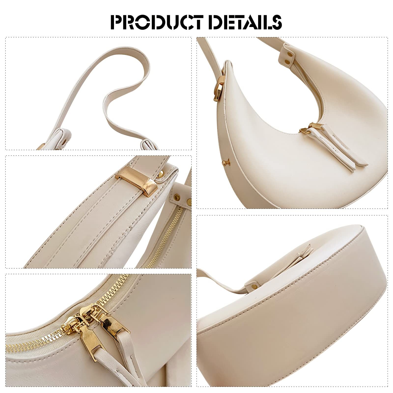 New Women's Tote Handbags, Crescent Bags Purses for Women, Fashion Underarm Bag Top-Handle Bags Elegant & Versatile