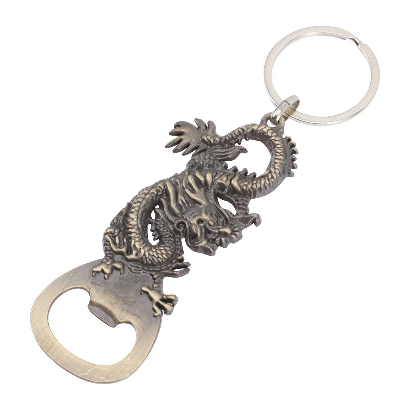Dragon Bottle Opener Keychain: Novelty Metal Bottle Opener Accessory for Men Boyfriend Car Keys Pendant