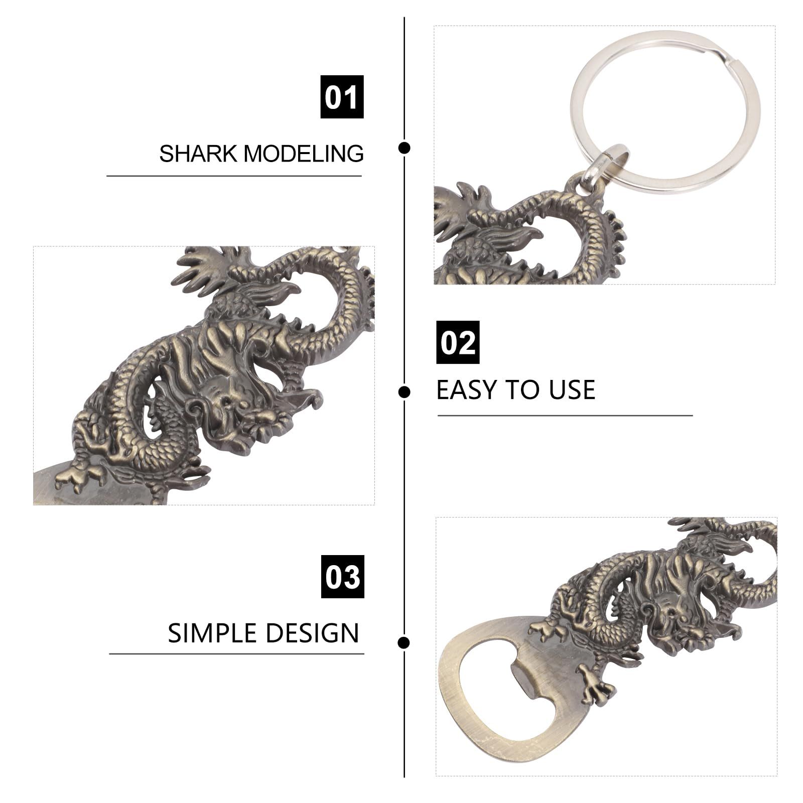 Dragon Bottle Opener Keychain: Novelty Metal Bottle Opener Accessory for Men Boyfriend Car Keys Pendant