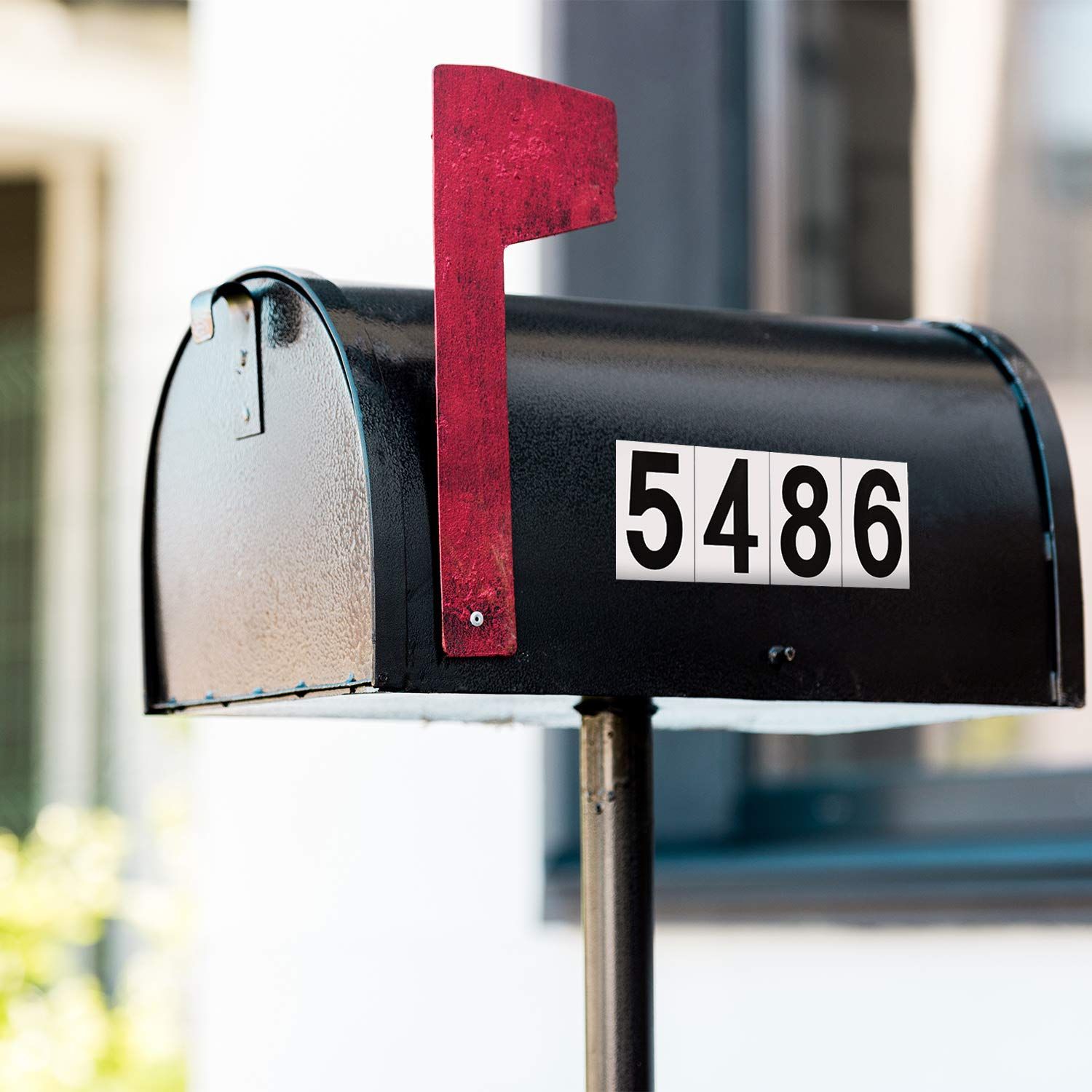 240 Pieces 10 Sheets Numbers Stickers Mailbox Numbers Self Adhesive Vinyl Numbers for Residence (2 Inch, Black on White)