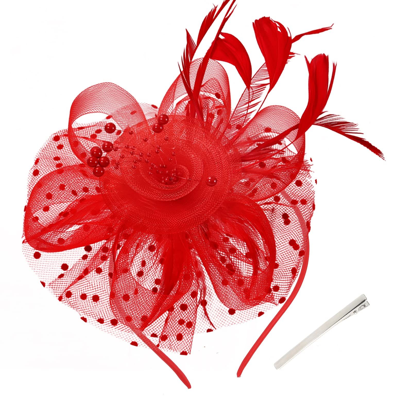 Fascinators for Women, Kentucky Derby Hats for Women Tea Party Tea Party Hat for Women for Church Wedding Cocktail