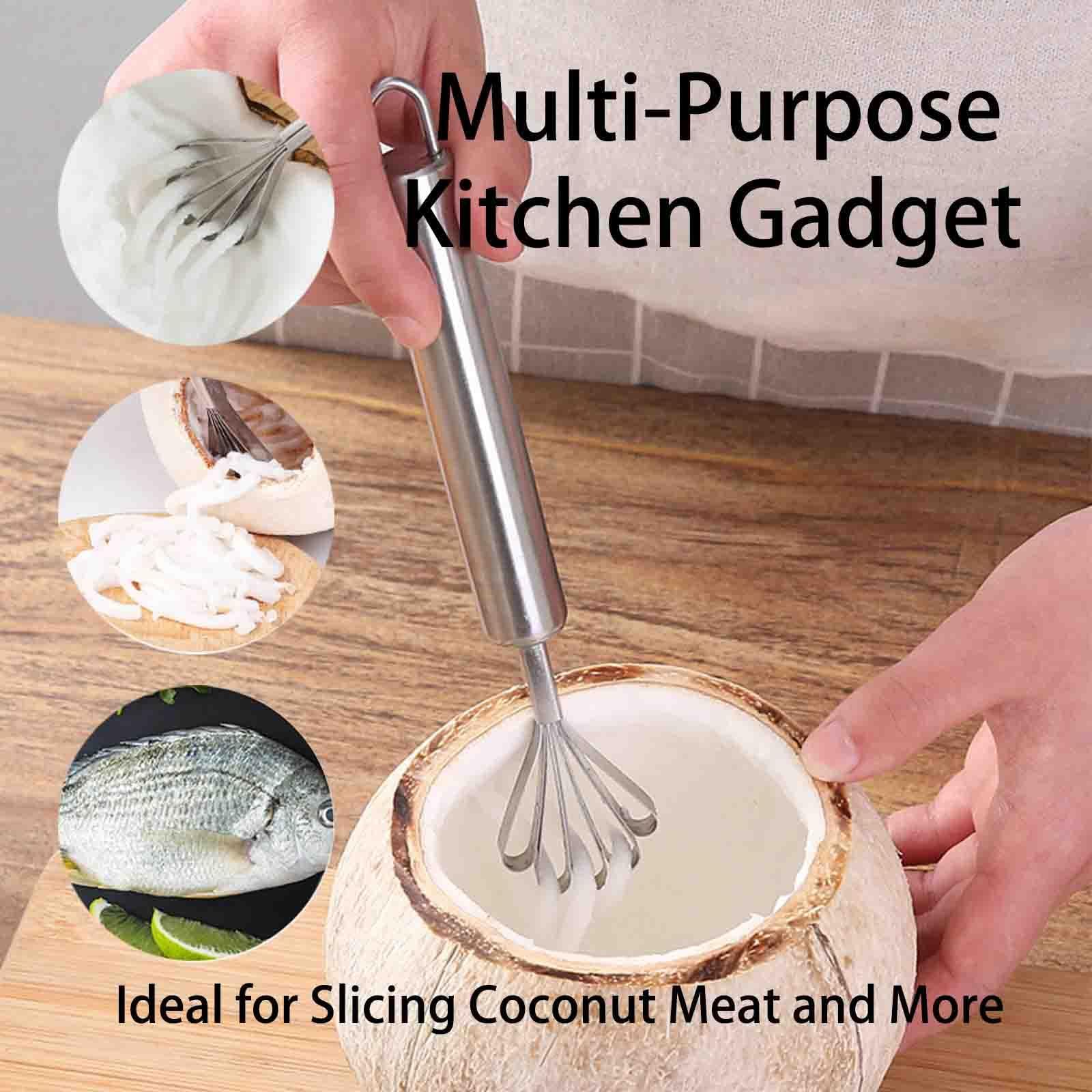 Stainless Steel Coconut Meat Removal Knife, Multi-Purpose Stainless steel planerMelon Craper Filipino Coconut Meat Scraper