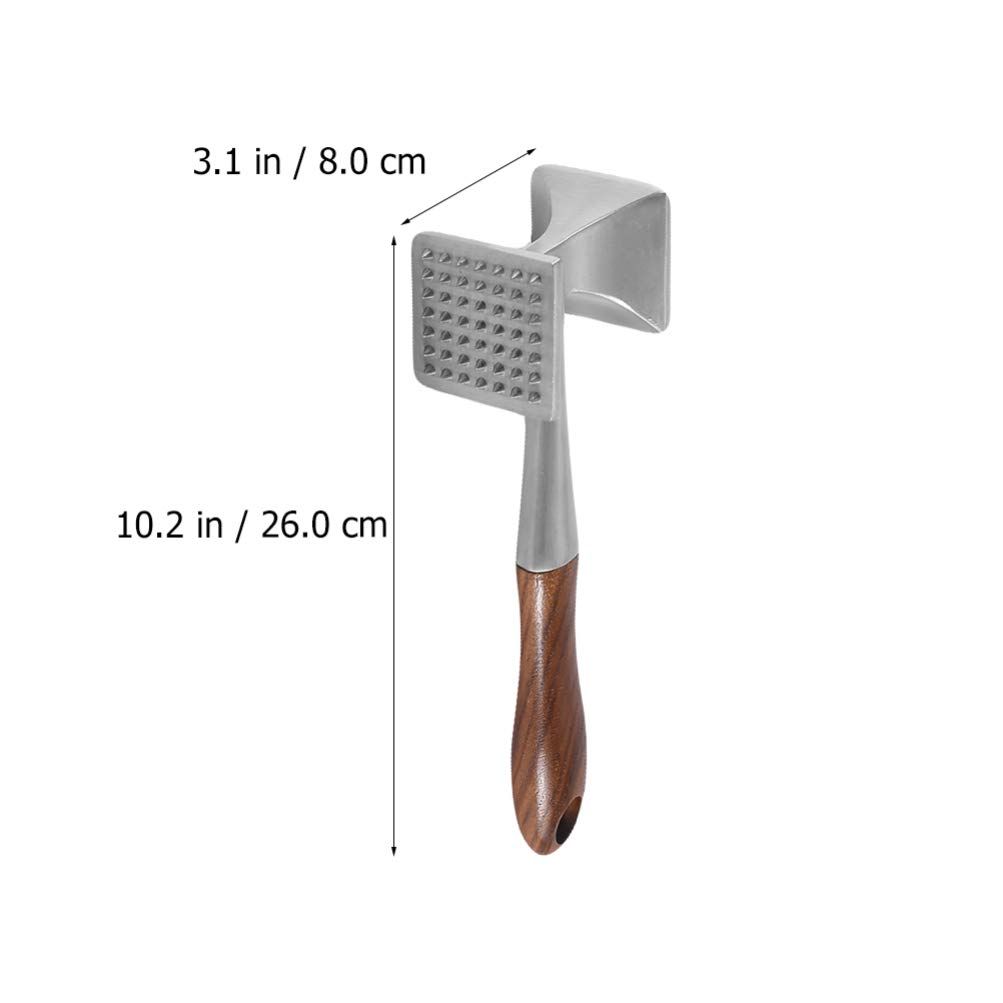 Meat Tenderizer Hammer with Comfortable-Grip Handle, Dual-side Mallet for Kitchen, Heavy Duty Pounder For Tenderizing Ste