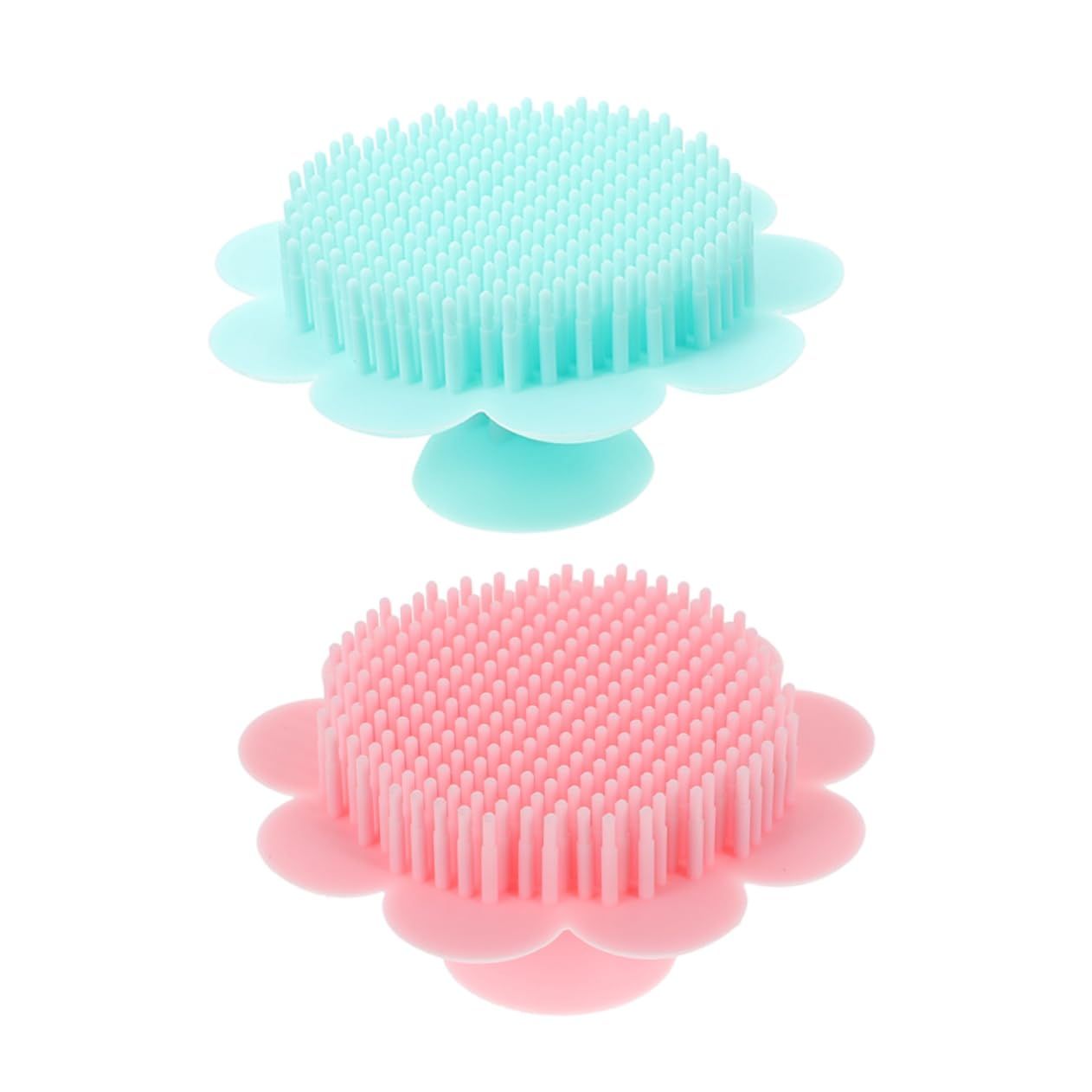 Hair Scalp Massage Shampoo Brush with Soft Baby Bath Brush Silicone Massage Brush for All Hair Kid Newborn-2PCS