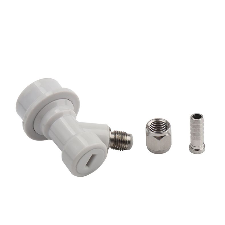 Ball Lock Keg Disconnect Include Ball Lock Gas Disconnect with Swivel Nuts 2 Free Worm Clamps for Homebrewing(PACK OF 2)