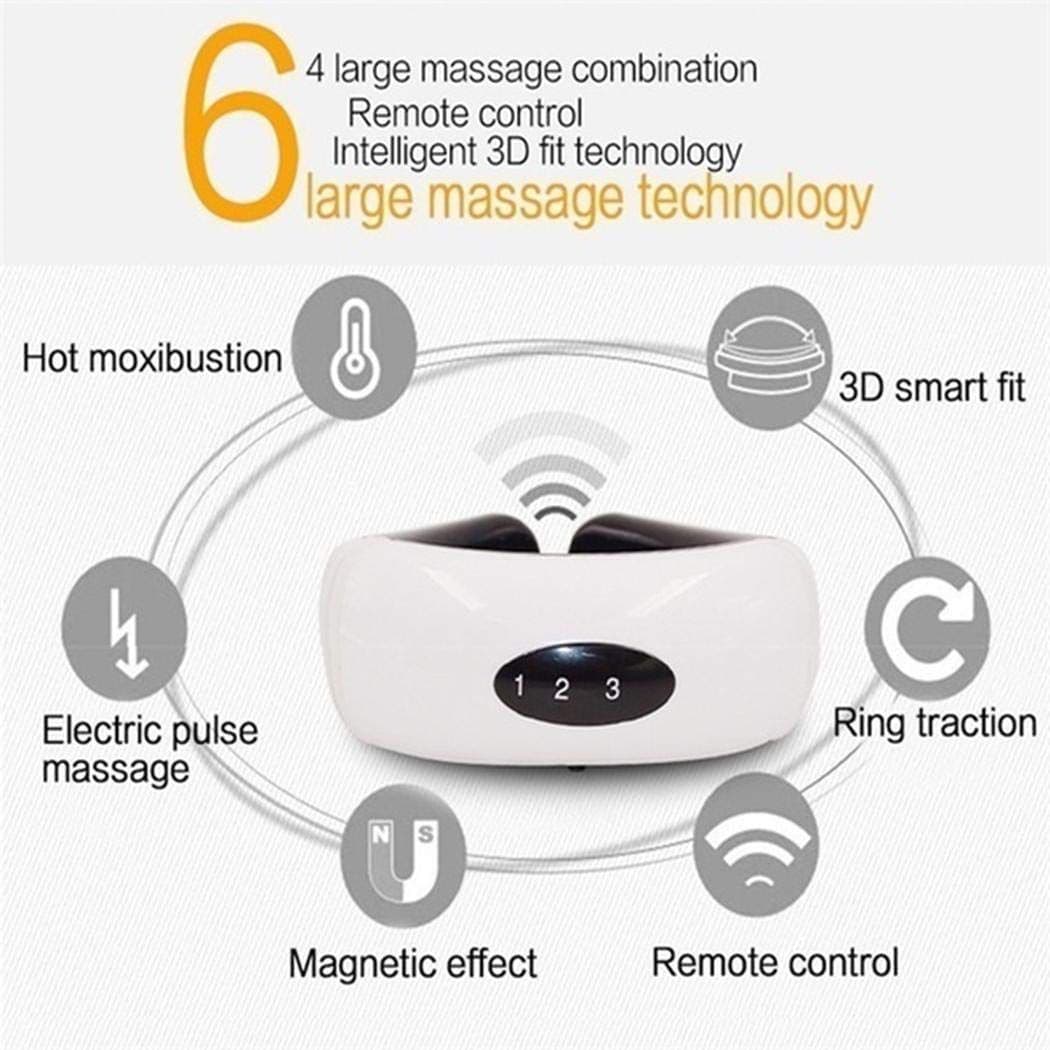 Electric Neck Massager Multifunctional Relaxation Tool Wireless Rechargeable U-Shaped Design