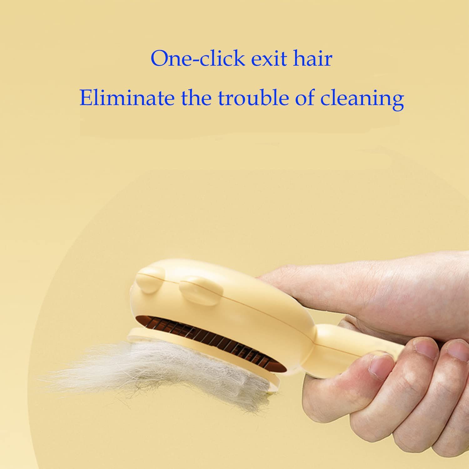 Cat grooming brush for long or short hair, self-cleaning and smooth comb for cats to remove tangled hair
