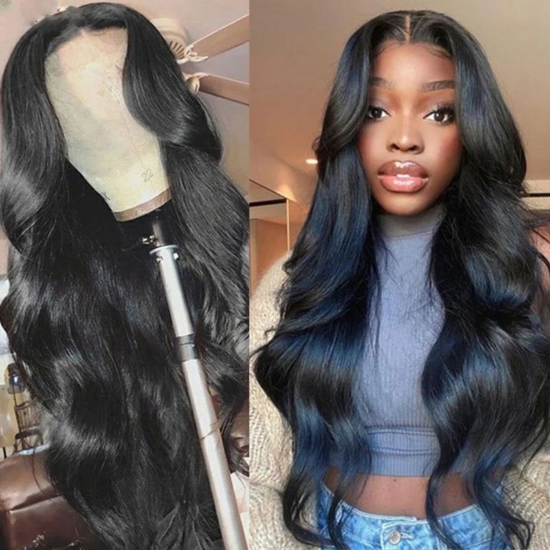 Wigs for Black Women Natural Looking Highlight Wigs Curly Long Wavy Heat Resistant Fiber Middle for Daily Party Use