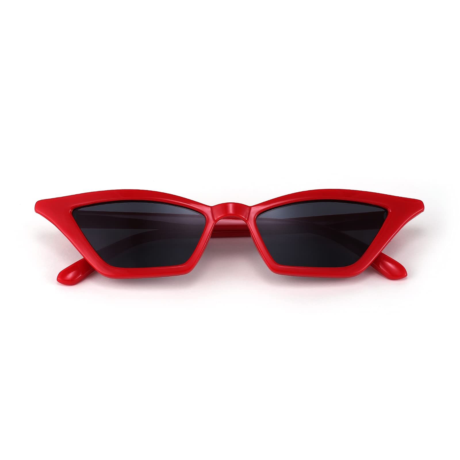 Small Pet Sunglasses,Triangle Cool Dog Sunglasses, Funny Doll Toy Glasses for Party Photo Cosplay Show(Sunglasses Red)