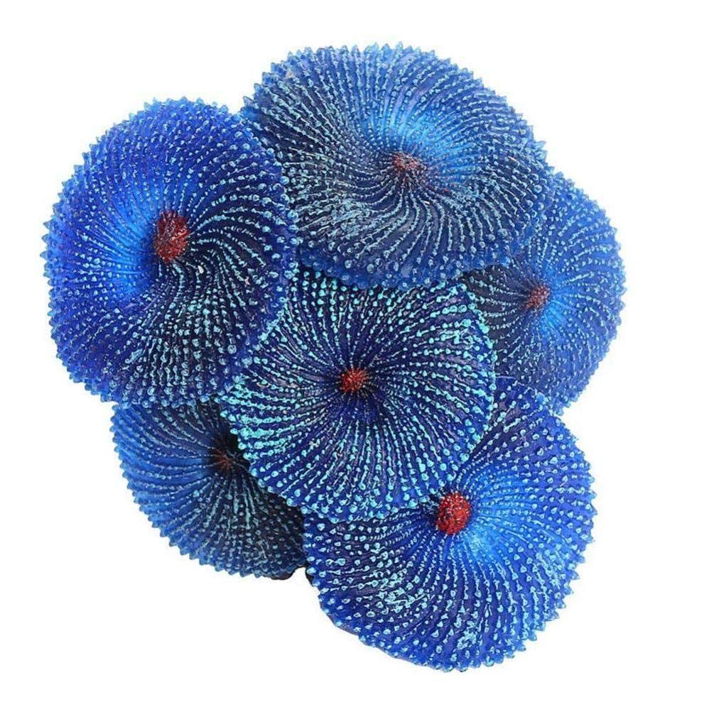 1pc Resin Blue Coral Sea Plant Ornament Artificial Coral Aquarium Ornament Silicone Artificial Coral Plant Decoration for Fish