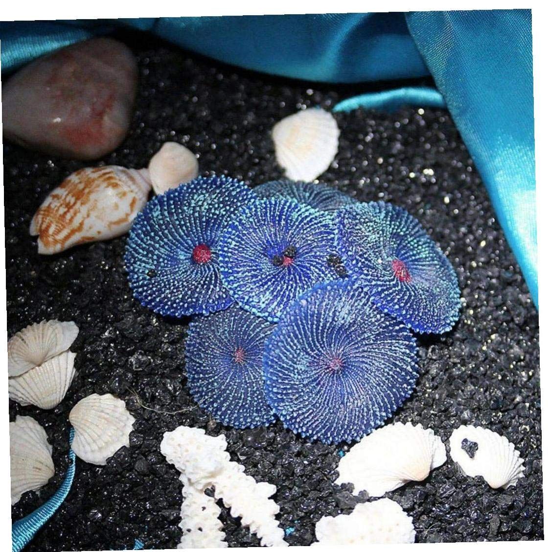 1pc Resin Blue Coral Sea Plant Ornament Artificial Coral Aquarium Ornament Silicone Artificial Coral Plant Decoration for Fish