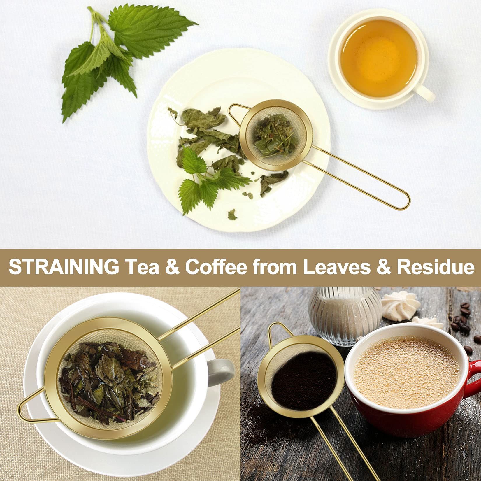 juice strainer,tea strainer, Effective Cone Shaped Cocktail Strainer For Cocktails, Easy Clean, Long Handle