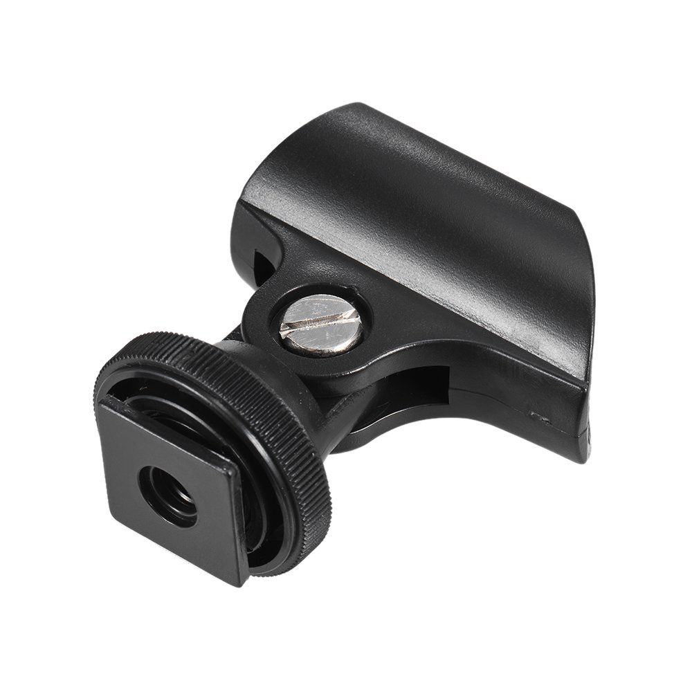 20mm Microphone Mic Clip Holder with Hot Shoe & 1/4" Screw Hole for Mic Stand and DSLR Camera High quality and quite durable