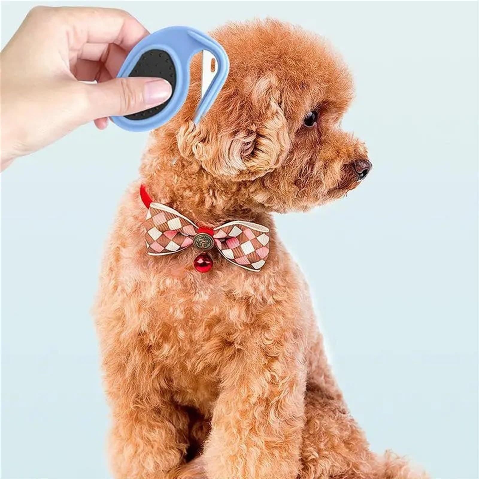 Dog Undercoat Comb Knotting Comb Sliding Cutter for Christmas Blue