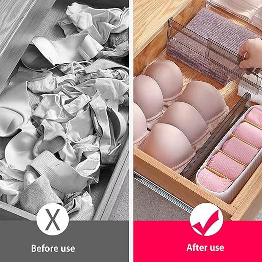 Transparent plastic drawer partition, adjustable flexible drawer partition, extendable drawer organizer drawer partition