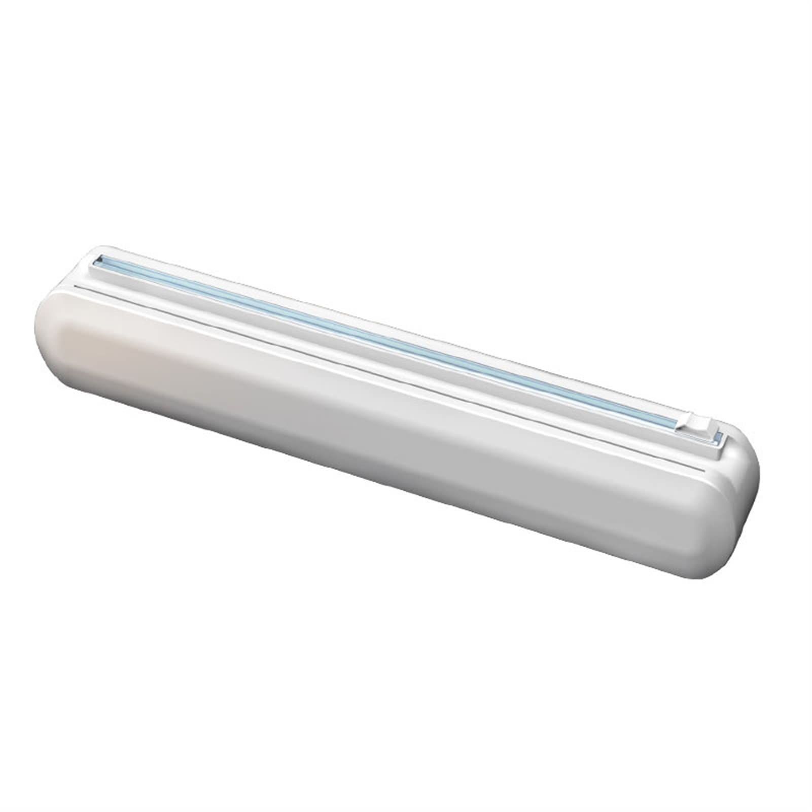 Plastic Wrap Dispenser with Cutter,Suction Cup Type Preservative Film Cutter Plastic Wrap Cutter Adjustable Storage Cutting Box