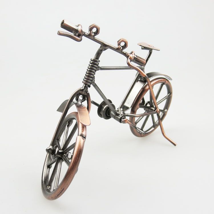 Metal Sculpture Retro Classic Handmade Iron Motorcycle Bicycle Unique Metal Art Decoration Ornaments for Bicycle Motocycle