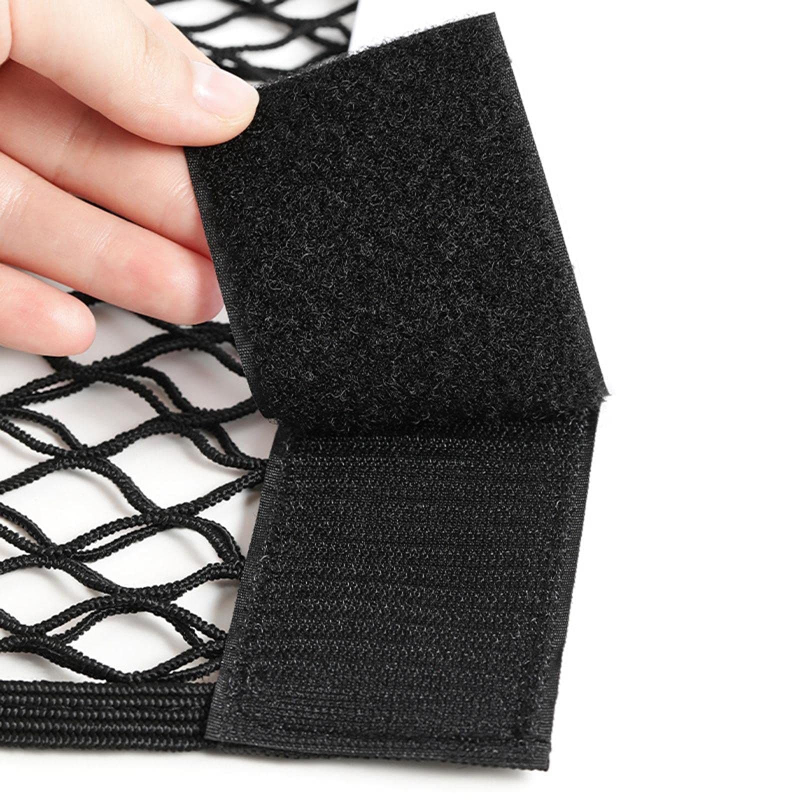 Pouch Bag Storage Mesh Net Adhesive Tape 25cmx30cm Universal Cargo Net for Car Trunk House Boats