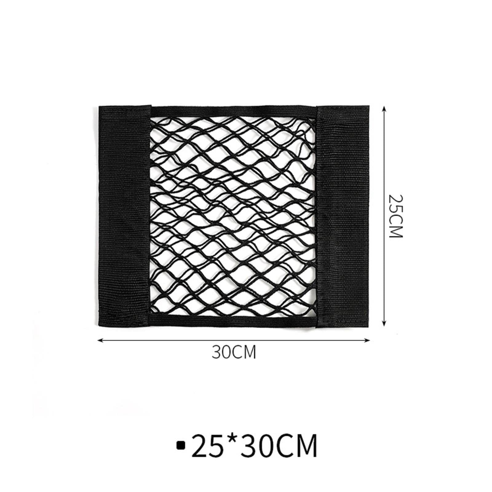 Pouch Bag Storage Mesh Net Adhesive Tape 25cmx30cm Universal Cargo Net for Car Trunk House Boats