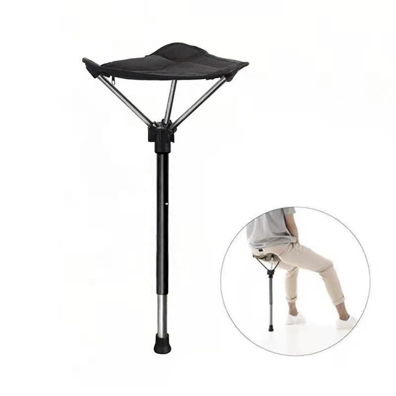 Folding Chair Fishing Tools Chair Outdoor Telescopic Folding Stool Portable High Chair Single Leg Chair Outdoor Camping Fishing