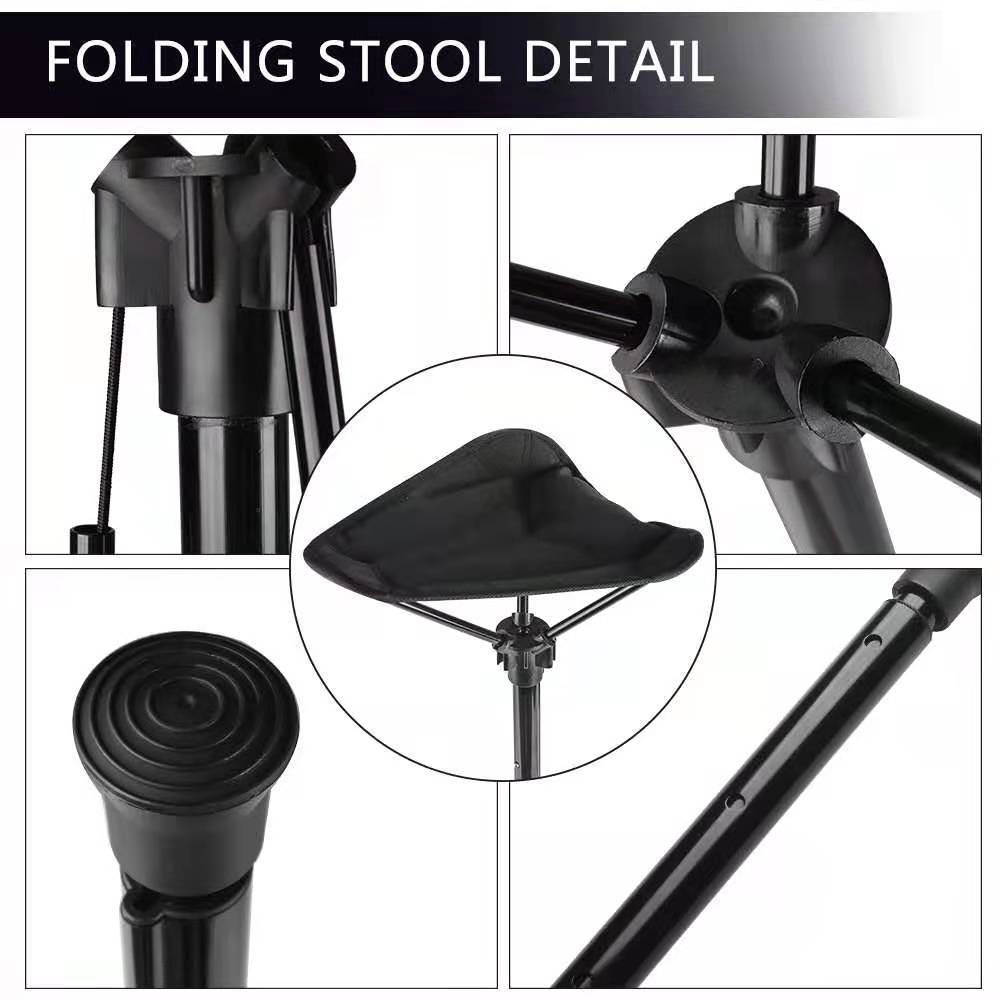 Folding Chair Fishing Tools Chair Outdoor Telescopic Folding Stool Portable High Chair Single Leg Chair Outdoor Camping Fishing