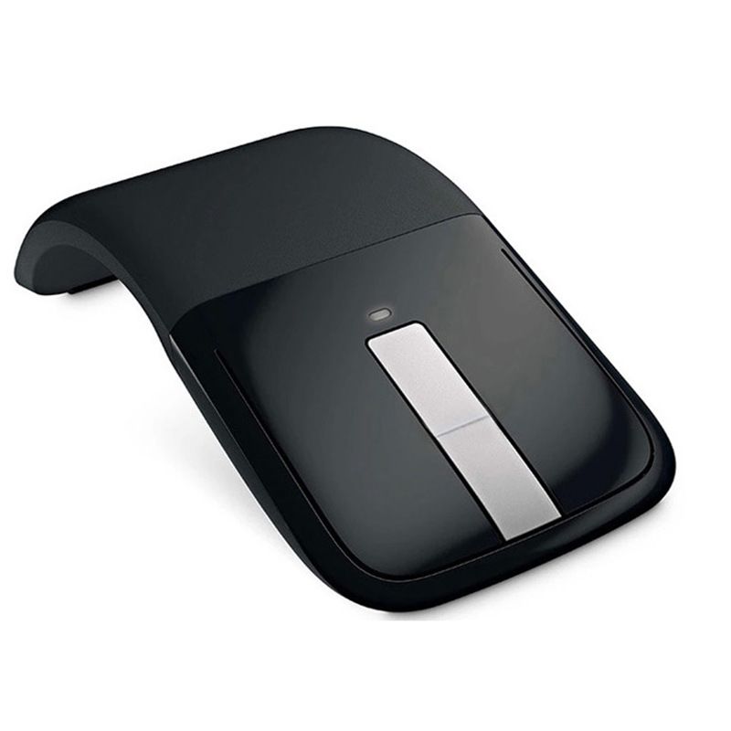 Wireless Mouse Portable Foldable Optical Mouse Ergonomic Wireless Gaming Mouse with USB Receiver Office Tools Black
