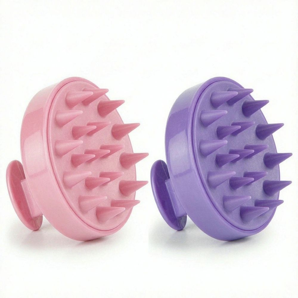 2 Pack Hair Scalp Massager Shampoo Brush with Soft Silicone Bristles for Dandruff Removal & Hair Growth, Scalp Scrubber for Scalp