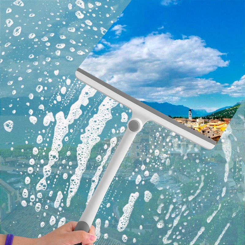 Shower Squeegee for Shower Doors, Shower Squeegee for Glass Doors, Bathroom, Mirrors, Windows Cars and Tile Walls,Silicone Handle