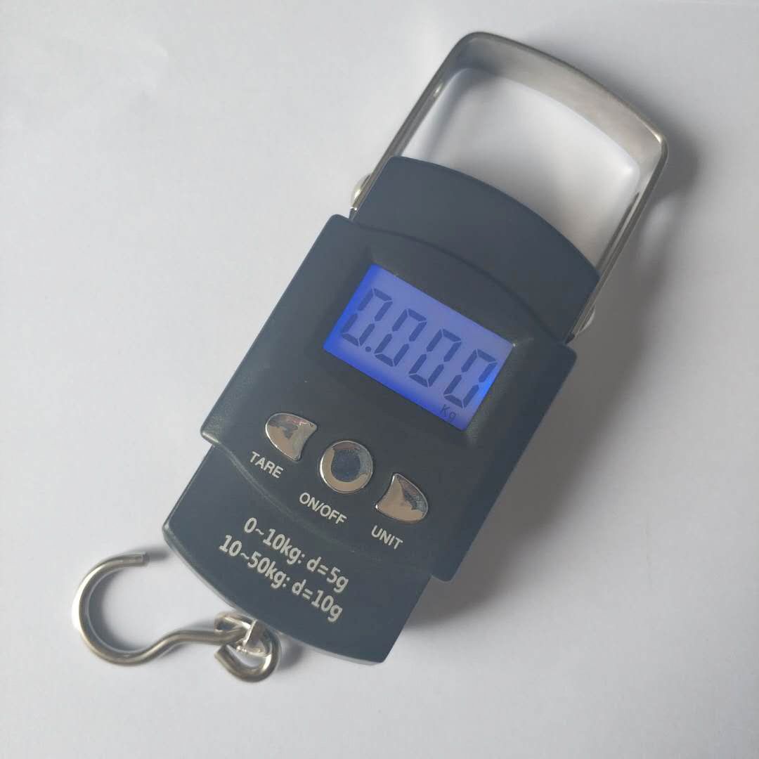 Fish Scale,Portable LCD Electronic Hand Scale Travel Hanging Fish Scale with 1m Ruler Tape Precision Steelyard Scales for Fishing