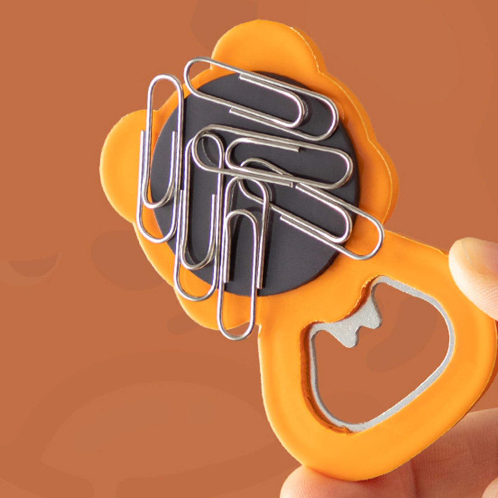 Bottle Opener, Magnetic Cartoon Animal Shape Strong PVC Metal Multifunction Beer Opener for Home Party Office(Tiger)
