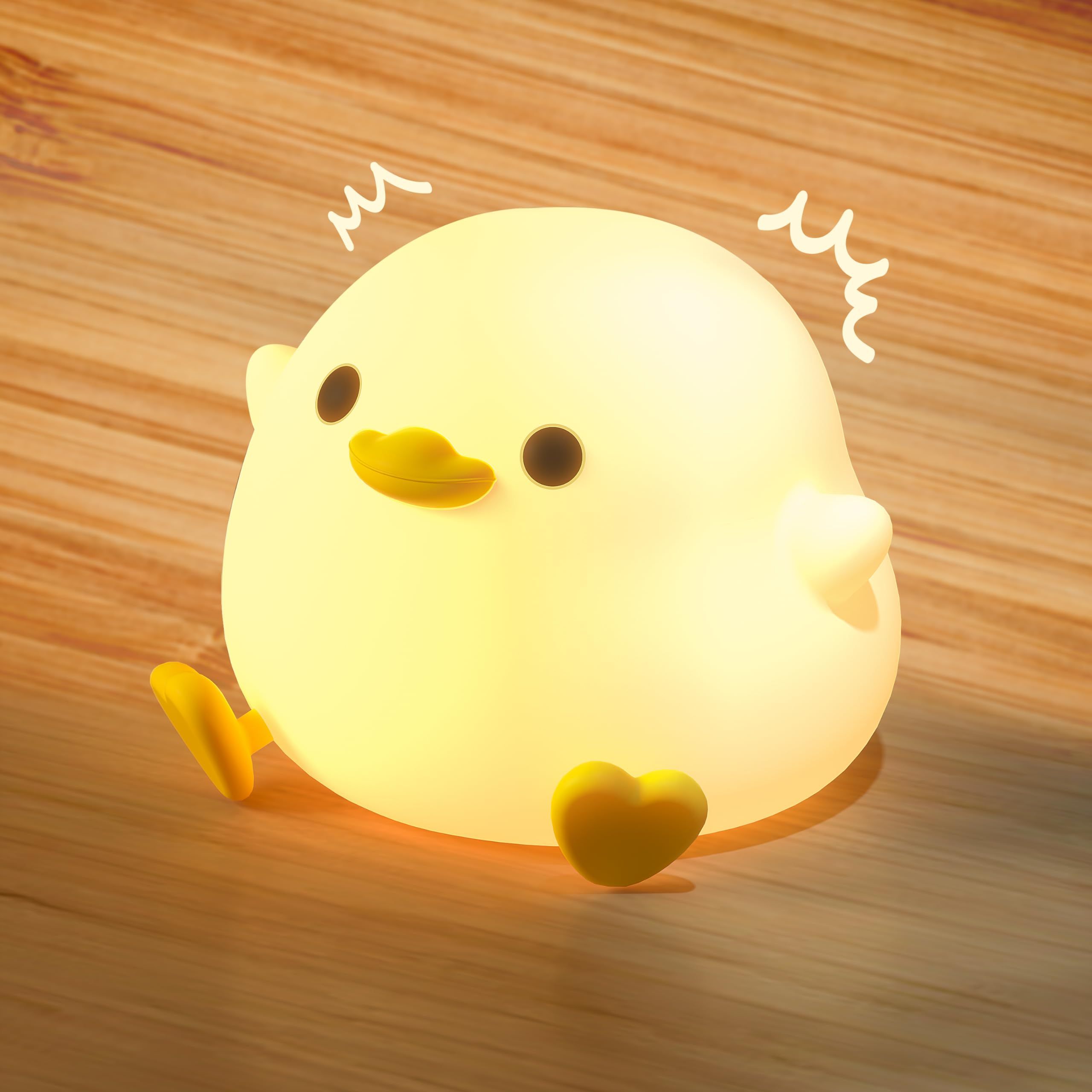 Duck Night Light,Cute Silicone Nursery Nightlight for Kids, Duck lamp Rechargeable Touch Lamp Bedside Lamp for Breastfeeding