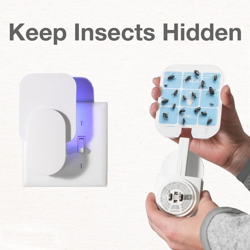 Flying Insect Trap Indoor Plug-in Bug Catcher Light, Mosquito Fly Trap Killer Plug in Wall Indoor for Home Office House Kitchen